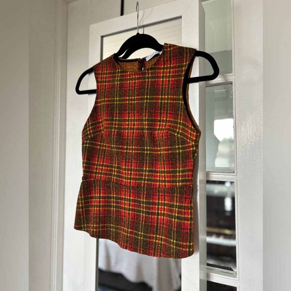 Zara Plaid Top